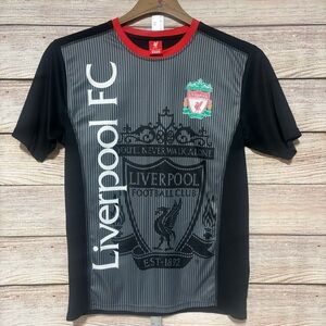 Liverpool Black and Gray Crest Graphic Tee